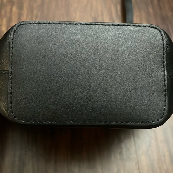 ADOLFO DOMINGUEZ Black leather vachetta crossbody clutch long strap BAG - Picture 10 of 16